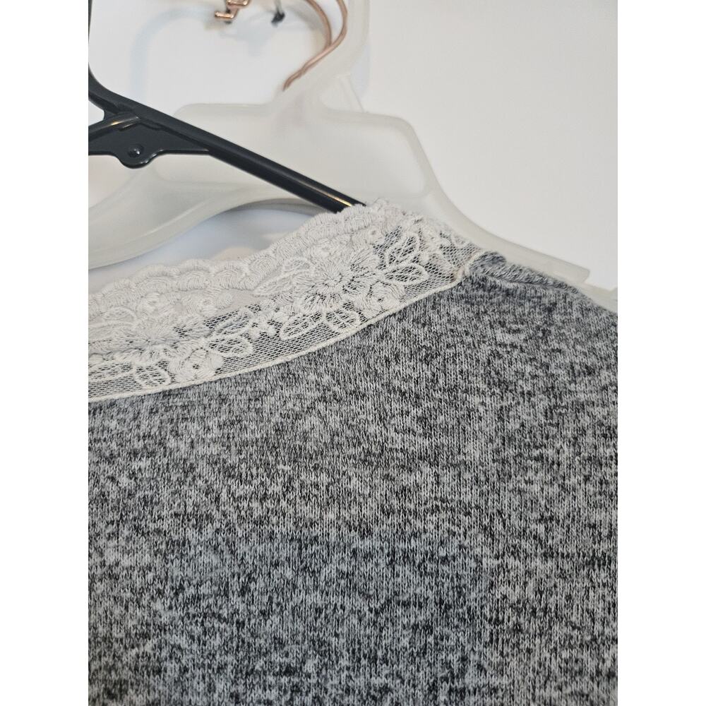 Knox Rose Women's Lace Trim Open Front Cardigan - Picture 6 of 7